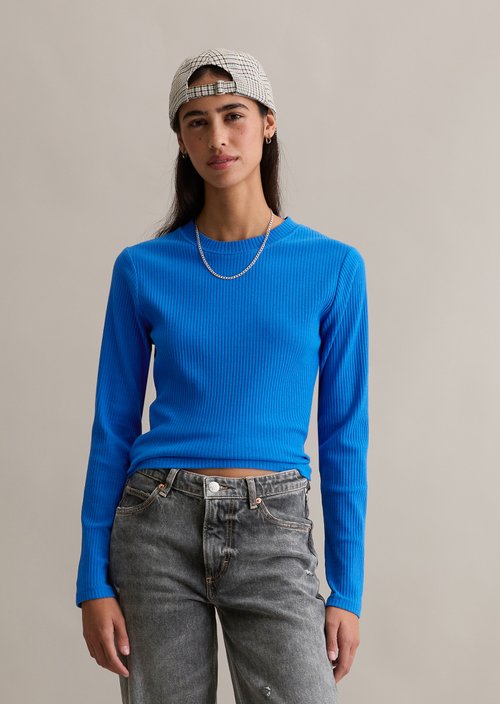 Longsleeve slim — Pale Cobalt