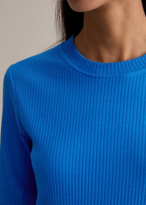 Longsleeve slim — Pale Cobalt