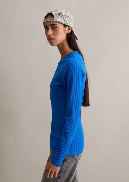 Longsleeve slim — Pale Cobalt