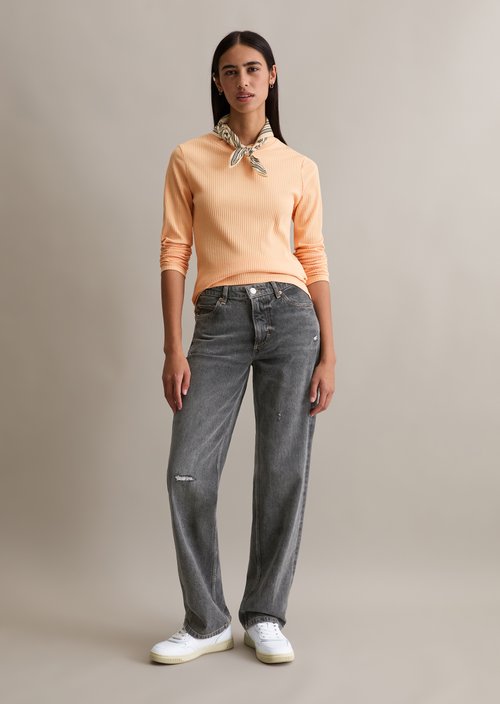 Longsleeve slim — Bleached Apricot