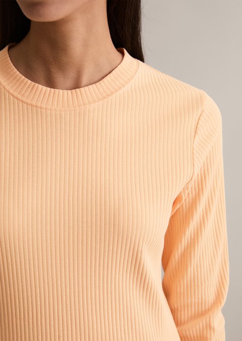 Longsleeve slim — Bleached Apricot