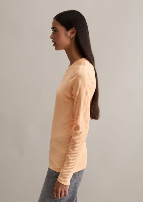 Longsleeve slim — Bleached Apricot