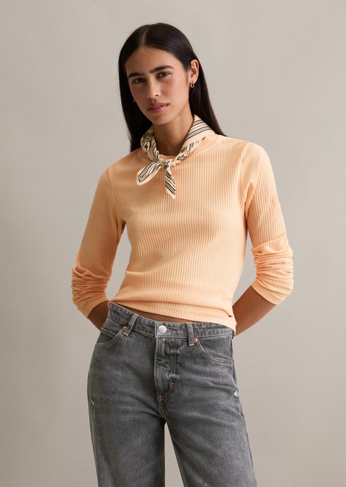 Longsleeve slim — Bleached Apricot