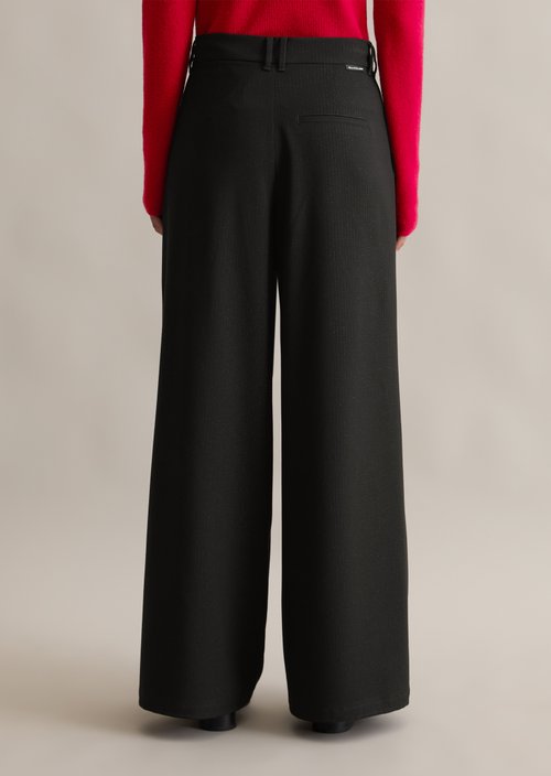 Relaxed pinstripe trousers — Black