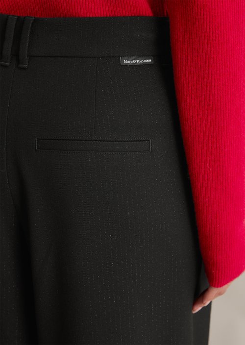 Relaxed pinstripe trousers — Black