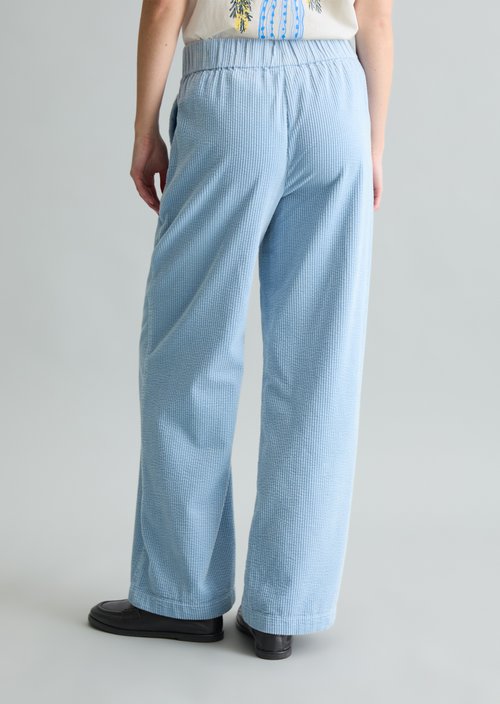Corduroy pants wide straight leg — Blue Dusk