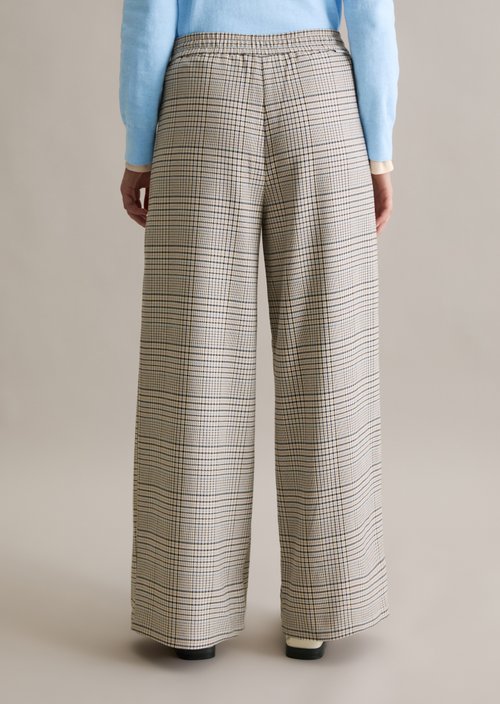 Checked trousers wide — Offwhite