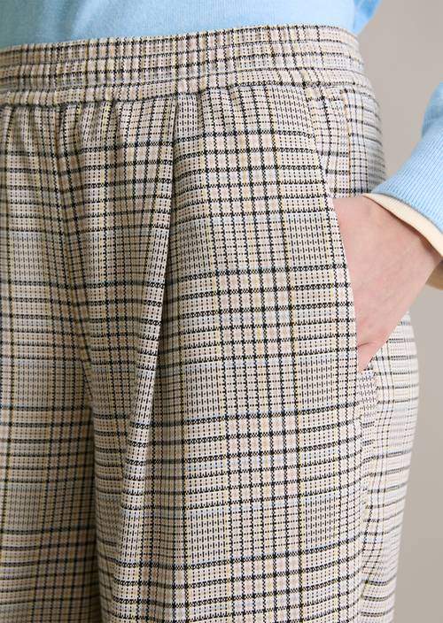 Pantalon à carreaux wide Offwhite en vue détaillée