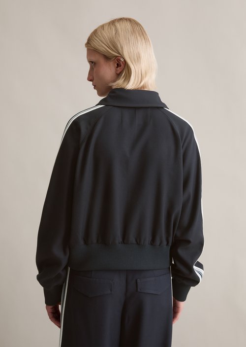 Twill blouson relaxed cropped — Blue Depths (alternate view)