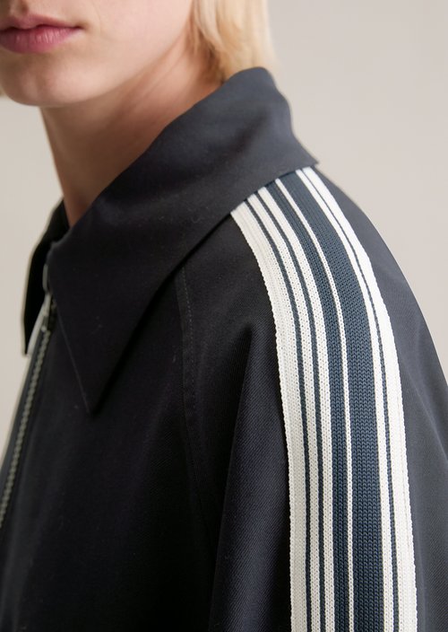 Twill blouson relaxed cropped — Blue Depths