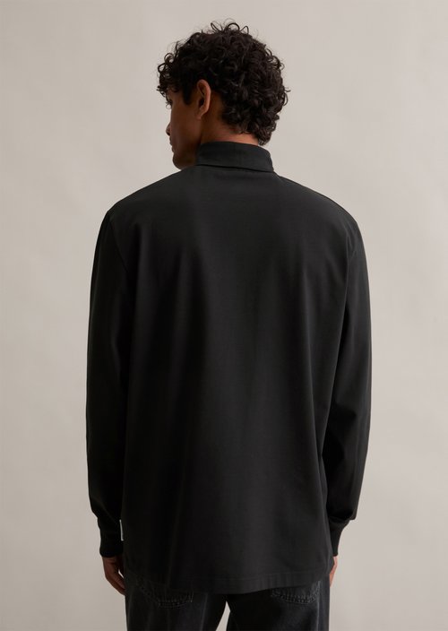 Relaxed turtleneck longsleeve — Black