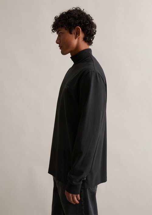 Relaxed turtleneck longsleeve — Black