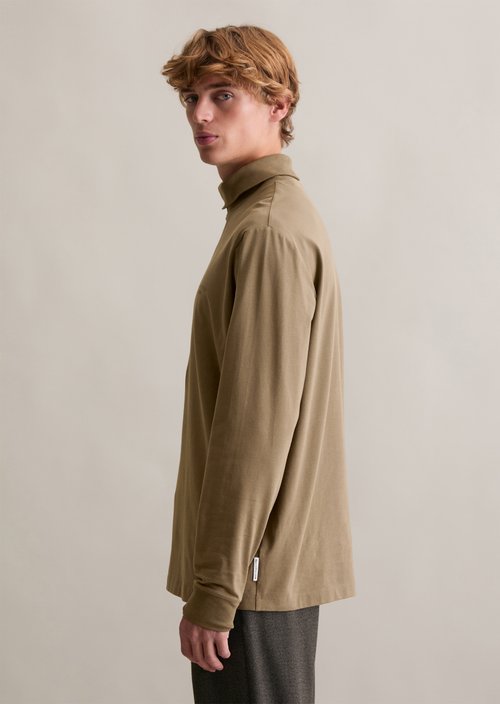 Relaxed turtleneck longsleeve — Pale Brown