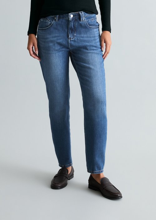 Jeans model Freja boyfriend cropped — Dark Blue