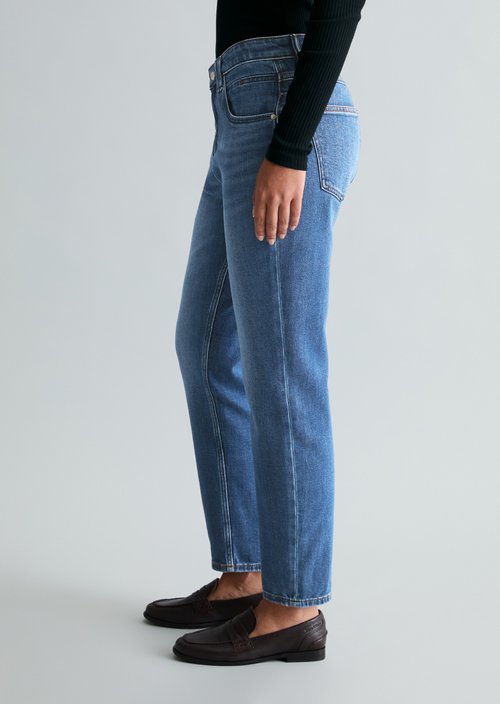 Jeans model Freja boyfriend cropped — Dark Blue