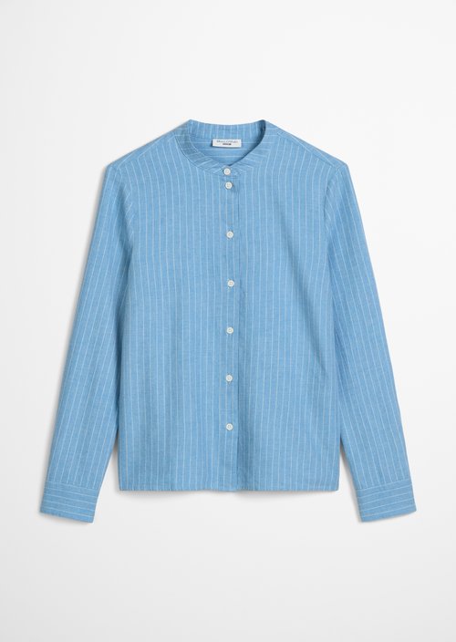 Regular blouse with pleat detail — Light Blue