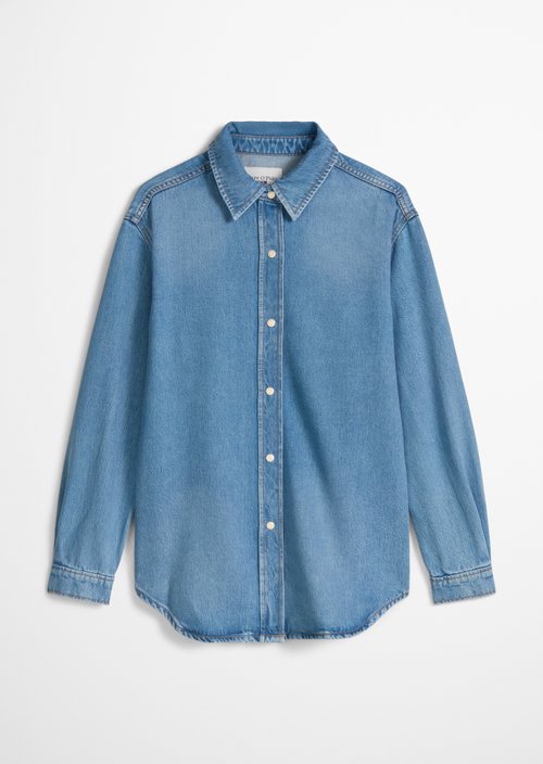 Oversized denim blouse — Light Blue