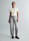 Jeans model Stine Barrel cropped gemaakt van harde denim - grijs