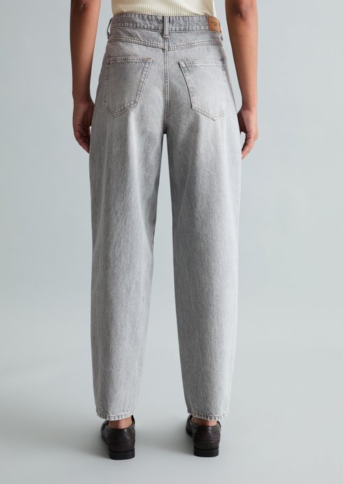 Jeans model Stine Barrel cropped — Light Grey