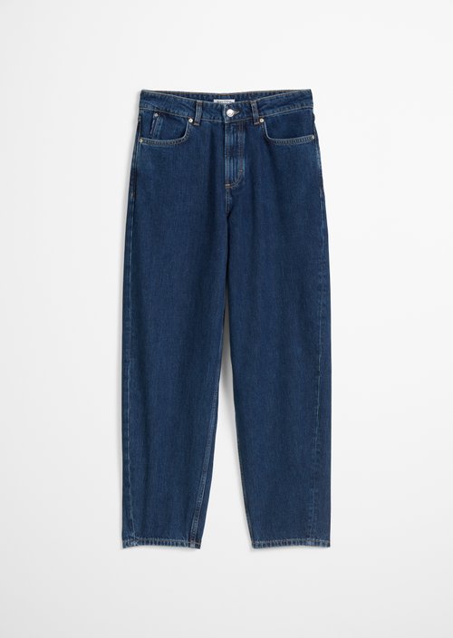 Jeans model Stine relaxed barrel cropped — Dark Blue