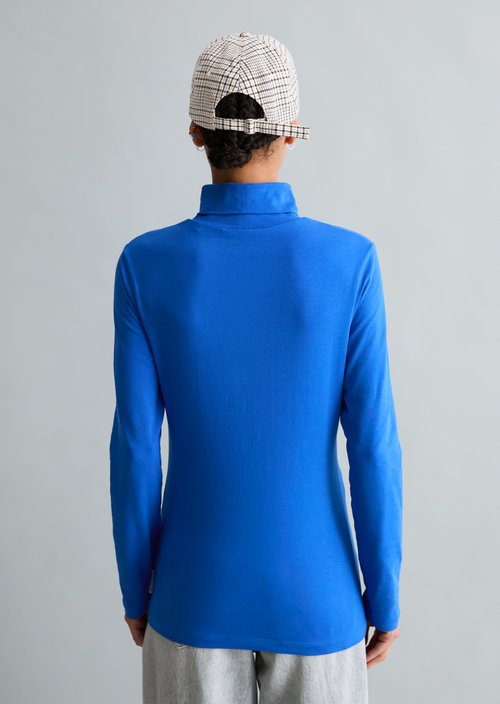 Turtleneck longsleeve slim — Pale Cobalt