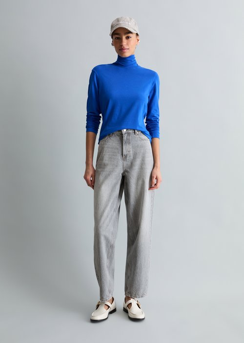 Turtleneck longsleeve slim — Pale Cobalt