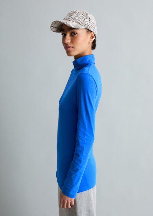 Turtleneck longsleeve slim — Pale Cobalt