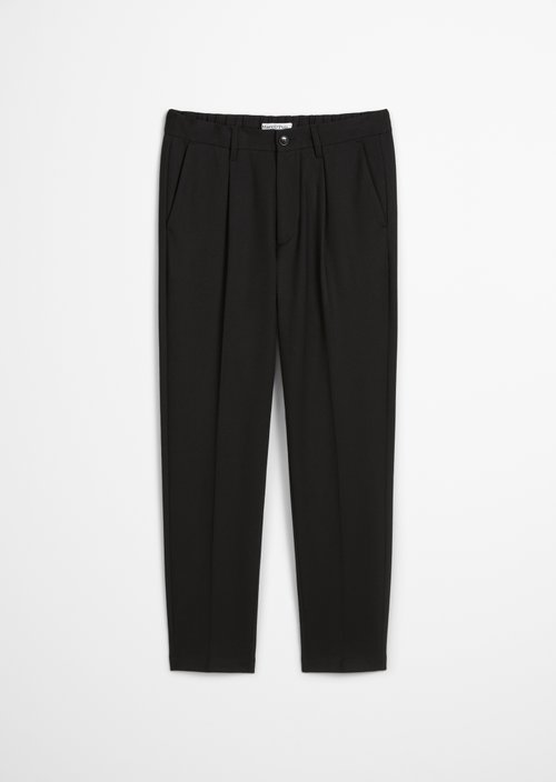 Interlock jersey pants slim — Black