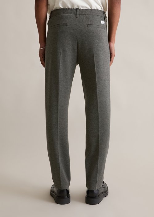 Interlock jersey pants slim — Medium Grey