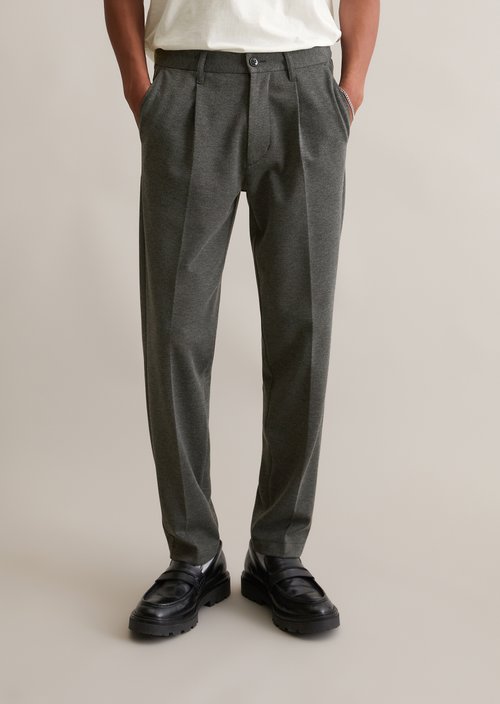 Interlock jersey pants slim — Medium Grey