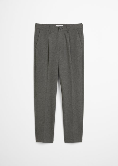 Interlock jersey pants slim — Medium Grey