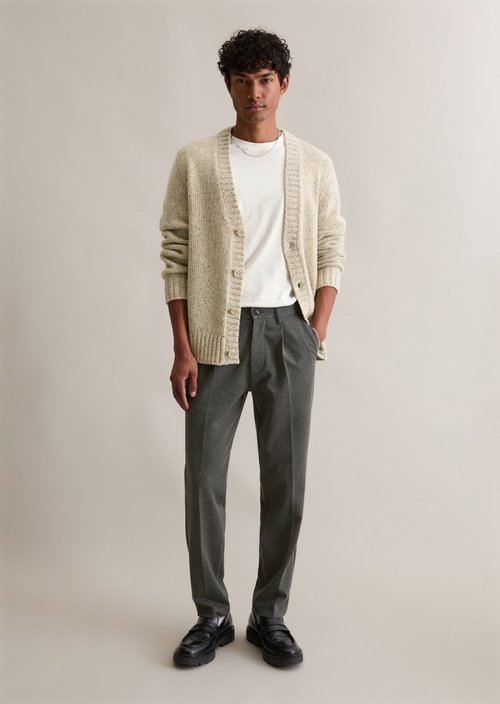 Interlock jersey pants slim — Medium Grey