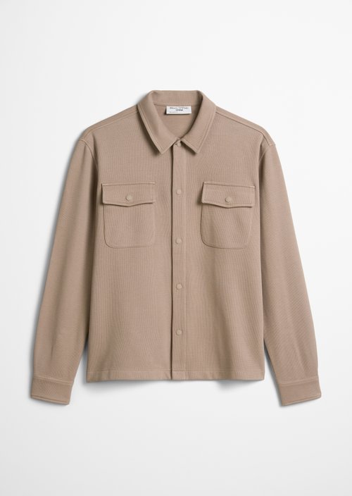 Relaxed sweat overshirt — Cold Taupe