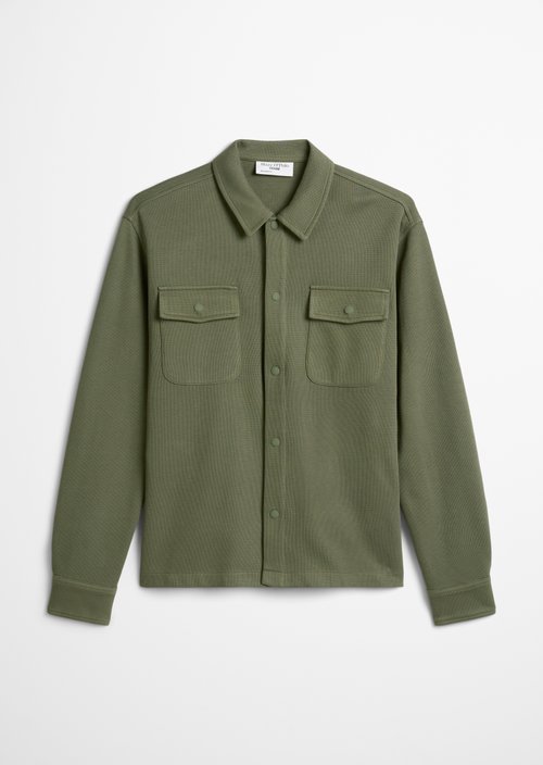 Relaxed sweat overshirt — Dark Moss