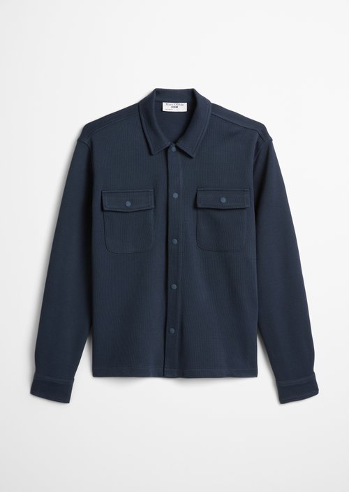 Relaxed sweat overshirt — Navy Teal