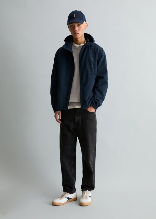Hooded jacket regular — Navy Teal