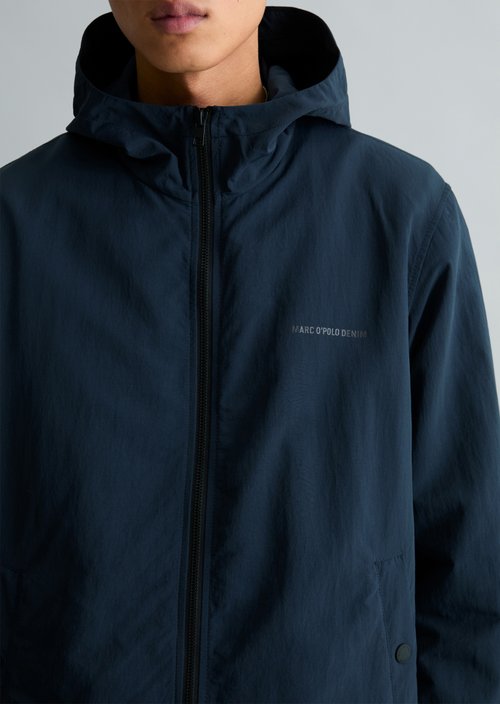 Hooded jacket regular — Navy Teal