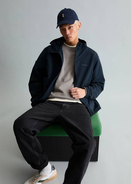 Veste à capuche regular Navy Teal en vue de face