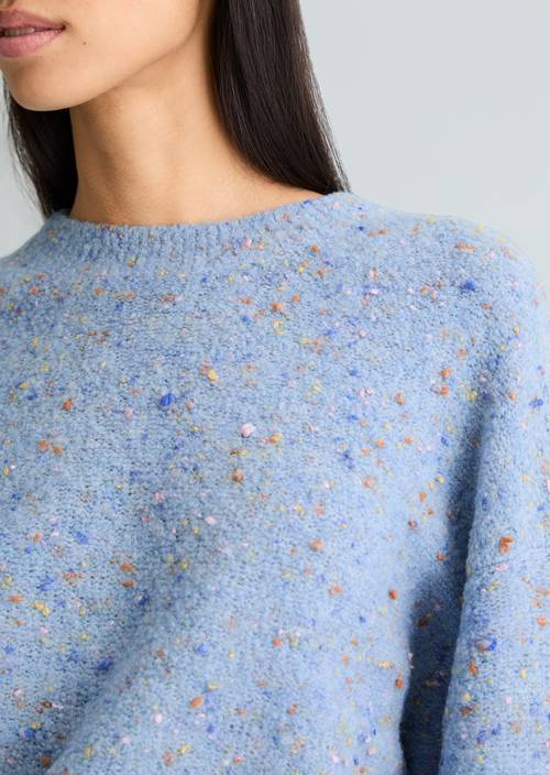 Jersey oversize de bouclé Blue Dusk en vista detallada