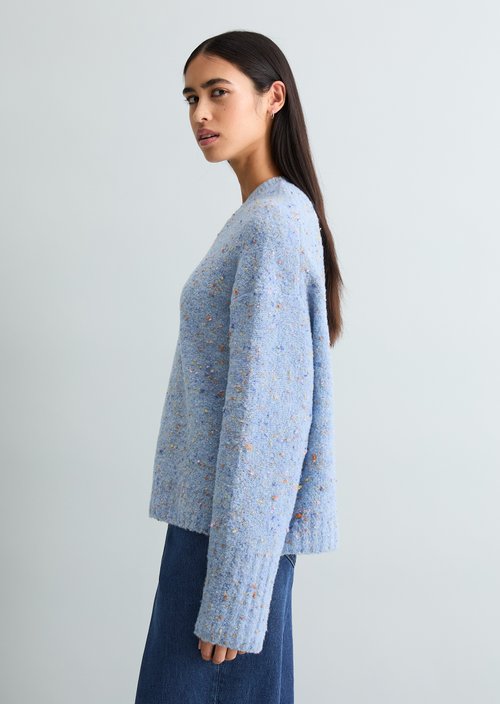 Bouclé sweater oversize — Blue Dusk
