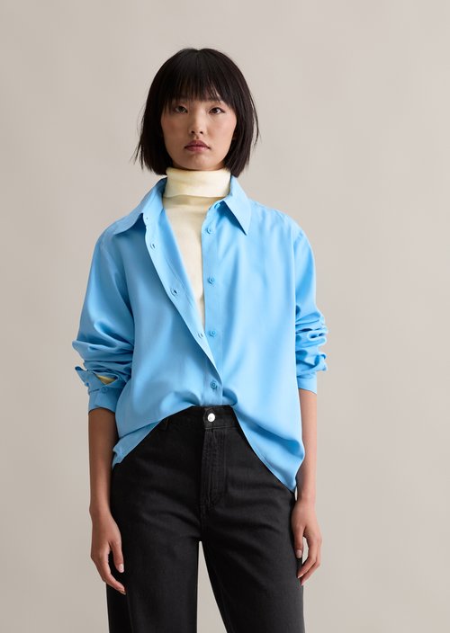Relaxed blouse — Azure Sky