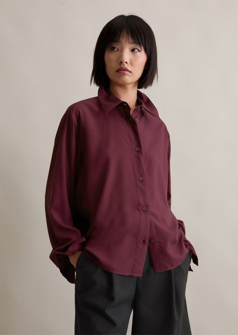 Marc O'Polo Relaxte blouse, Dames, rood, Xs, 100% Viscose
