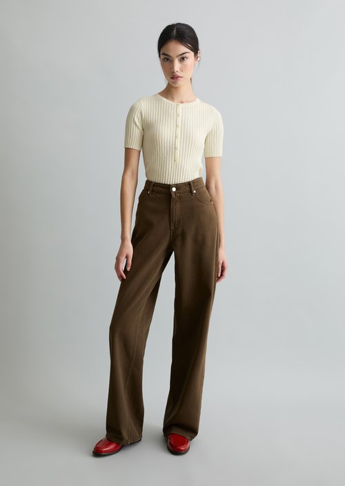 Jeans model Tomma wide — Hazelnut Brown