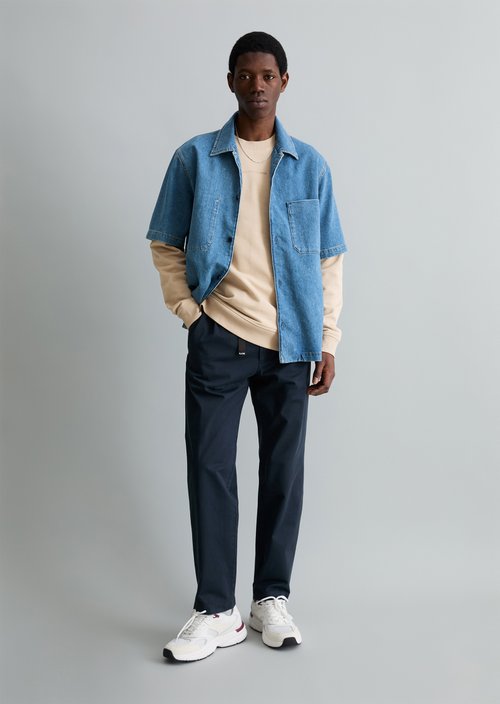 Chino model Sune relaxed — Navy Teal