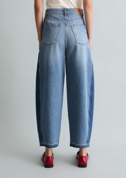 Jeans model Enni wide barrel cropped — Medium Blue