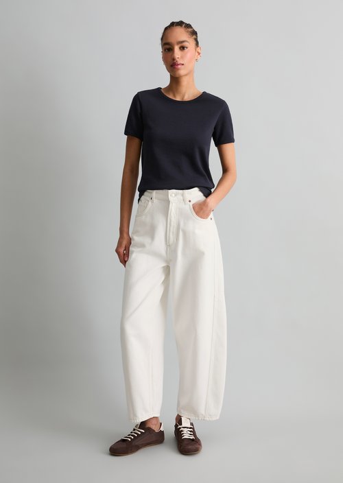 Jeans model Enni wide barrel — White