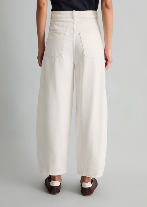 Jeans model Enni wide barrel — White