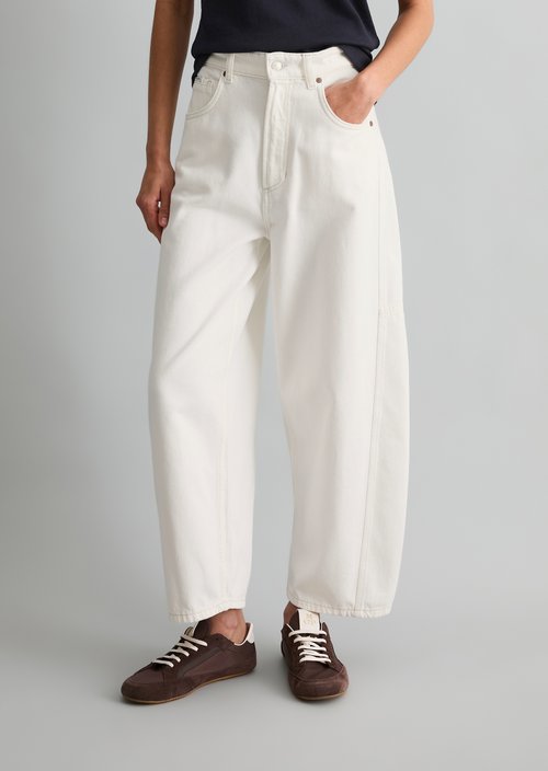 Jeans model Enni wide barrel — White