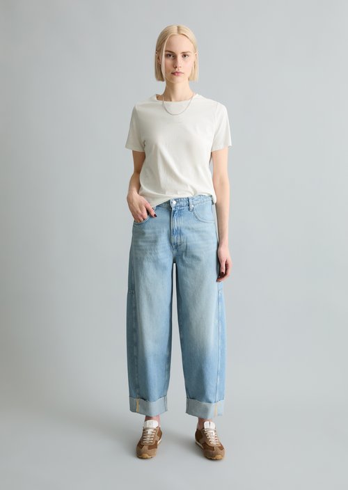 Jeans model Enni wide barrel cropped — Light Blue