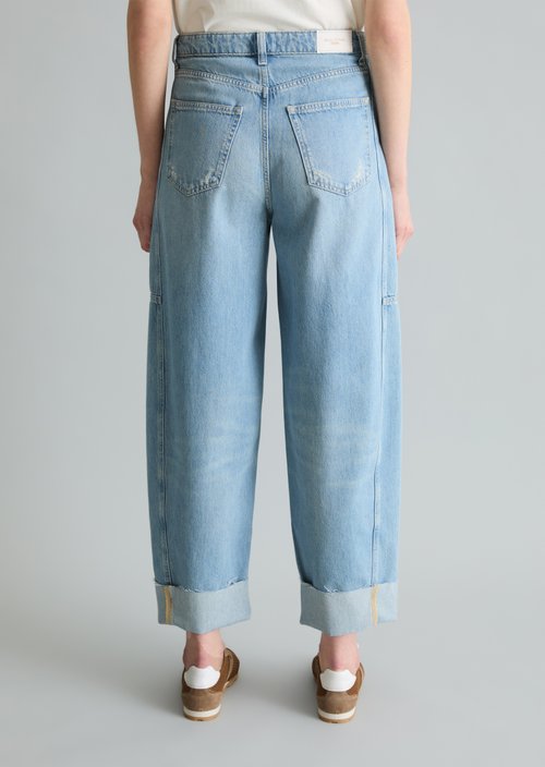Jeans model Enni wide barrel cropped — Light Blue